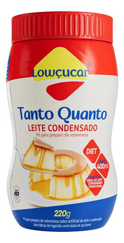 Leite Condensado Em Pó Dietético Lowçucar 220g - Kit Com 8