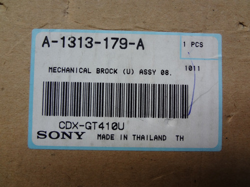 Mecanismo Com Unidade Otica Sony Cdx-gt410 Cód: A-1313-179-a