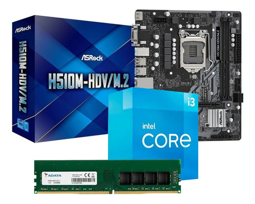 Combo Actualización Intel I3 10105 + Mother H510m + 8gb Ddr4