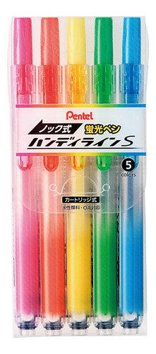 Set De 5 Resaltadores Prácticos En 5 Colores
