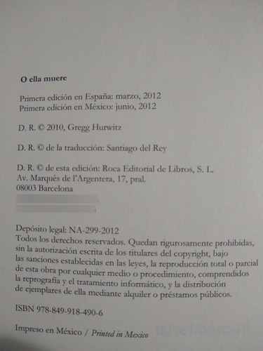 O Ella Muere (Usado)