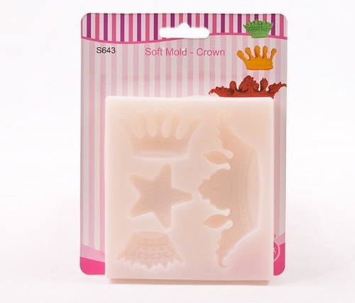 Molde De Silicona Corona Princesa Para Fondant Chocolate X 4