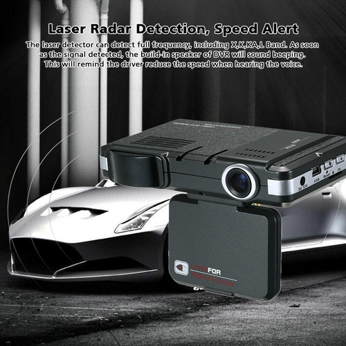 Detector De Coche Antirradar Dvr 2 En 1, 720p, Velocidad De