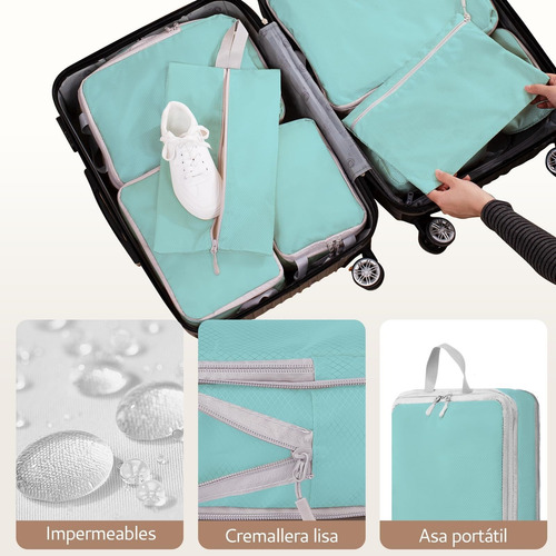 Bolsa Organizador De Viaje Compresión, 9 Pcs Bolsas De Viaje