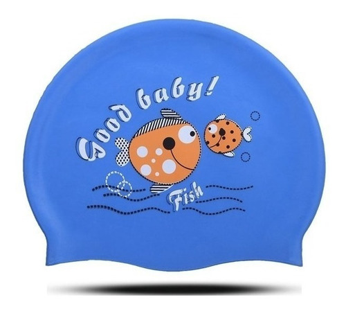 Gorras Natacion Infantil Modelo Baby Fish Azul Color Azul Talla Unitalla Diseño De La Tela Estampada