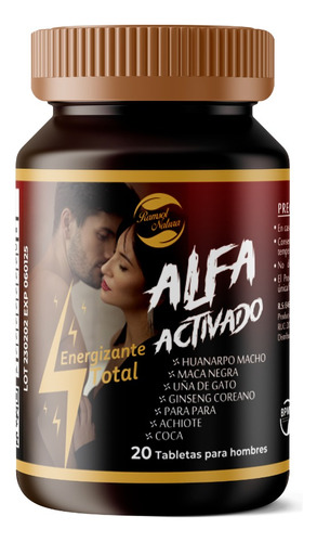 Maca Negra Con Huanarpo Macho 20 Tabletas Alfa Activado