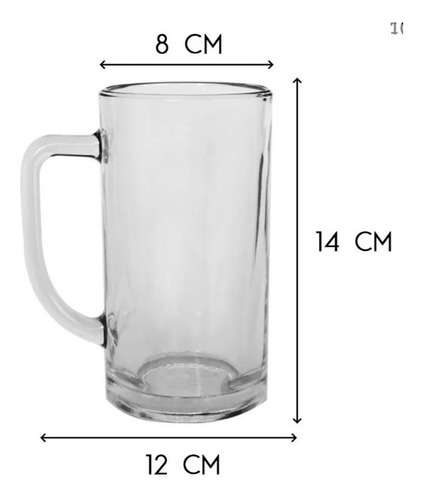 Imagen 2 de 8 de Chopp Vidrio Cerveza Vaso Vidrio 500 Ml X 24 Uni. Sublimable
