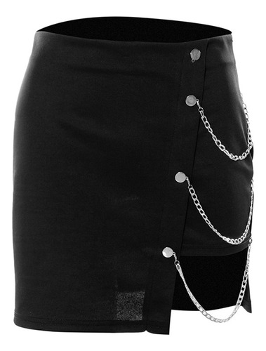 (s) Minifaldas Cortas Punk Rock Negras Delgadas Para Niñas A
