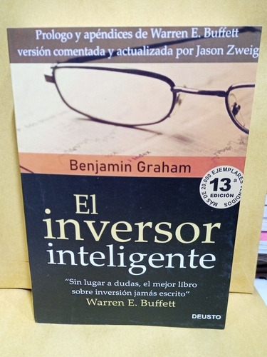 El Inversor Inteligente. Benjamín Graham. Libro Físico Nuevo