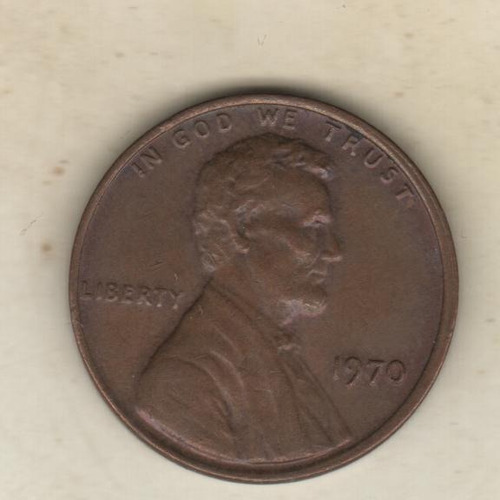 Estados Unidos Moneda De 1 Centavo Año 1970 - Km 201