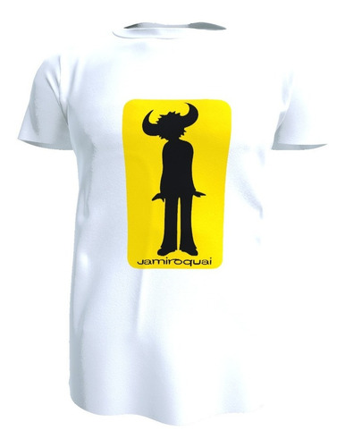 Polera Blanca Jamiroquai, 100% Algodón, Unisex