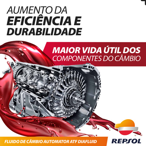 Kit 12 Un Fluido Transmissão Atf Diafluid Sintético Repsol