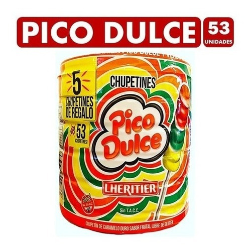 Pico Dulce Chupetin Pote X 48 Unidades Piñata