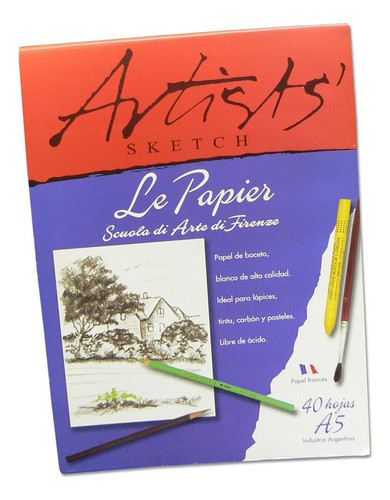 Bloc Artists Sketch 140g   A5 Le Papier Artist 30 Hojas