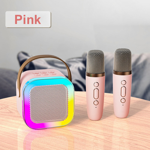 Karaoke Hine Con 2 Micrófonos Inalámbricos, Altavoz Portátil