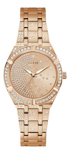 Relógio feminino Guess Original cor ouro rosa