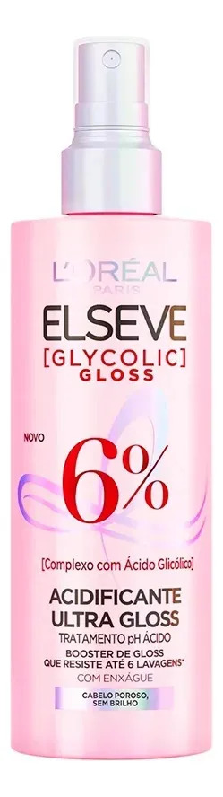 Acidificante Capilar Ultra Gloss com Ácido Glicólico L'Oréal Paris Elseve 200ml