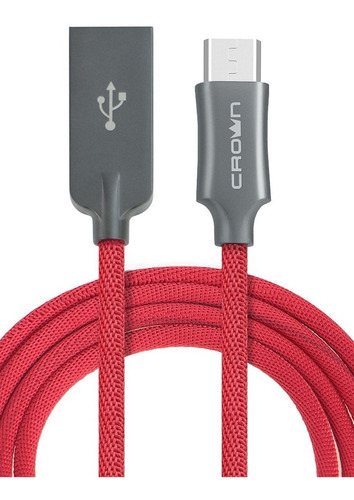 Cable Usb Tipo C Carga Rápida 1m - Tvirtual Color Rojo