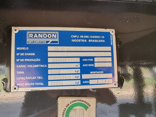 Imagem 2 de 15 de Carreta Graneleira Randon Ano 2014 8x2