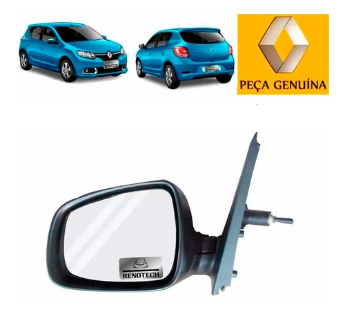 Retrovisor Esquerdo Manual S/capa Sandero 2014... 963026057r