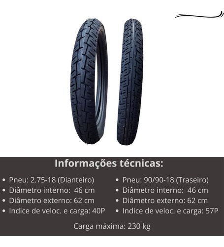 Par Pneu Cg 125 150 Fan Titan Ks Es Esd Tras.+ Diant