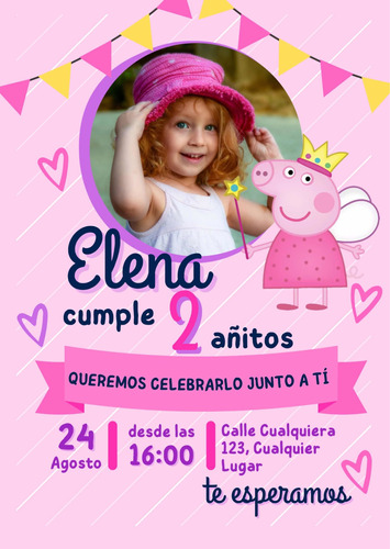 Invitación Digital Peppa Pig #3