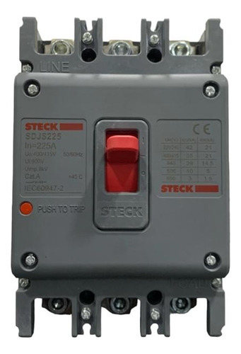 Breaker Trifasico 3x225 Amp Interruptor Termomagnético Steck