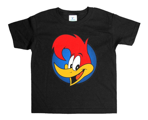 Remera Negra Niños Pajaro Loco R3