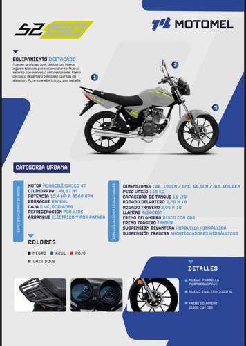 Motomel Cg 150 Full Patentada $2.812.000 O 12ctas$342.000