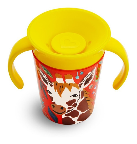 Copo De Treinamento C/ Alça 360 Wild Girafa 177ml - Munchkin