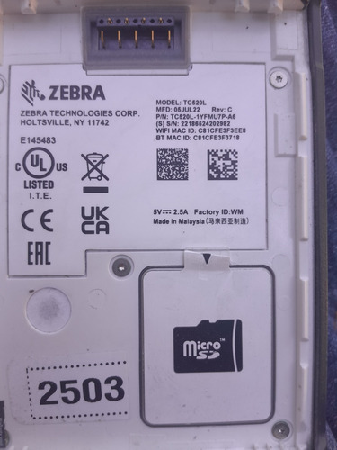 Zebra Tc520l Modelo Windows