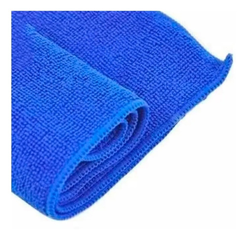 Imagen 4 de 4 de Kit 5 Paños Microfibra Azul 60x40 Limpieza Secado Hogar Sm