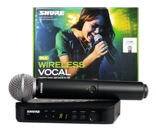 Sistema Sem Fio Shure Blx24br/sm58-m15 Garantia 2 Anos
