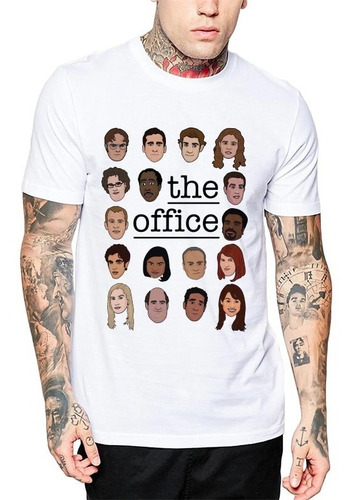 Imagen 1 de 4 de Polera The Office Faces Blanca Get Out