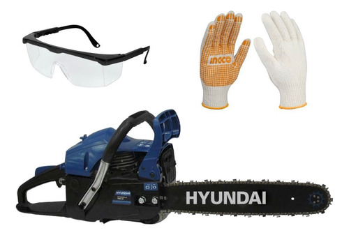 Motosierra Hyundai 18'' 45 Cc Hycs4518  + Lentes + Guantes 