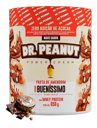 Pasta De Amendoim Dr Peanut Buenissimo 600g - Novos Sabores