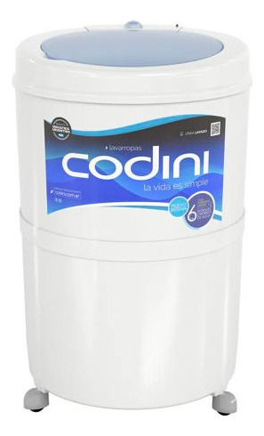 Lavarropas Semiautomático Carga Superior Codini Silent 4052 Blanco