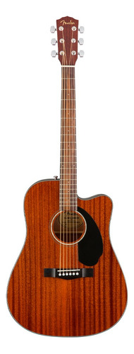 Violão eletroacústica Fender Classic Design CD-60SCE All-Mahogany para destros nogueira brilhante