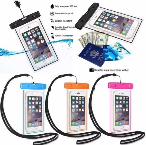 Capa Bag Bolsa Prova Água P/ iPhone XS Max Xr 6 6s 7 8 Plus