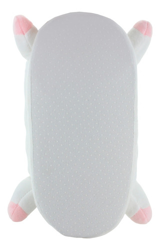 Andrea Pantufla Unicornio Suela Suave Tela Blanco Niña 84010