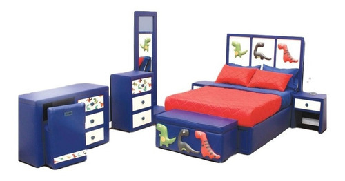 Escritorio Infantil Dino - Azul Këssa Muebles