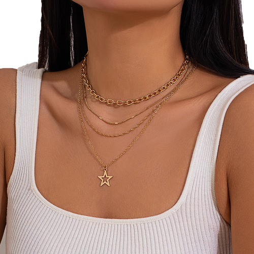 Gargantilla Con Colgante De Estrella Vintage, Joyería Estéti