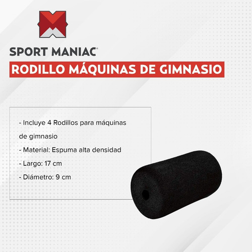 Imagen 2 de 4 de Rodillo Para Maquina De Gimnasio Foam Importado - 17cm