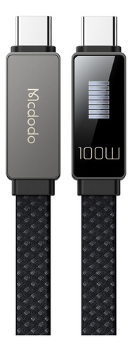 Cable Usb-c Mcdodo Ca4470 Con Display Led , Carga Hasta 100w , 1.20 Metros , Transferencia De Datos 480 Mbps