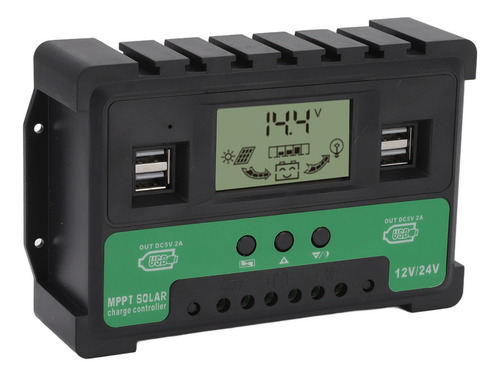 ! Controlador Solar Lcd, 12 V, Descarga De Carga, 24 V,