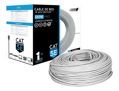 Imagen 2 de 5 de Cable Utp Cat 5e Bobina 305 Mts Rj45 Cctv Redes Seguridad