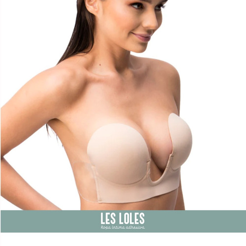 Imagen 2 de 9 de Corpiño Adhesivo Super Escote U Strapless Les Loles