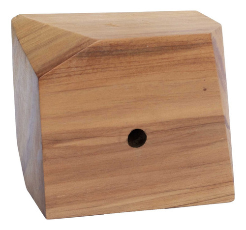 Macetas De Madera De Encino Diseño Único12x12 Cm - 2 Pack Chocolate 2 Pack Café Oscuro
