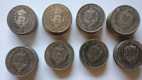 Monedas Antiguas De 5 Bolívares 1986-1990 