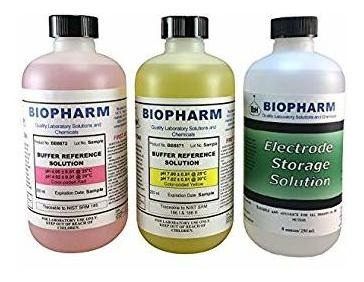 Biopharm Ph Buffer Solución De Calibración Kit (3) 8.5 Fl O